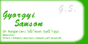 gyorgyi samson business card